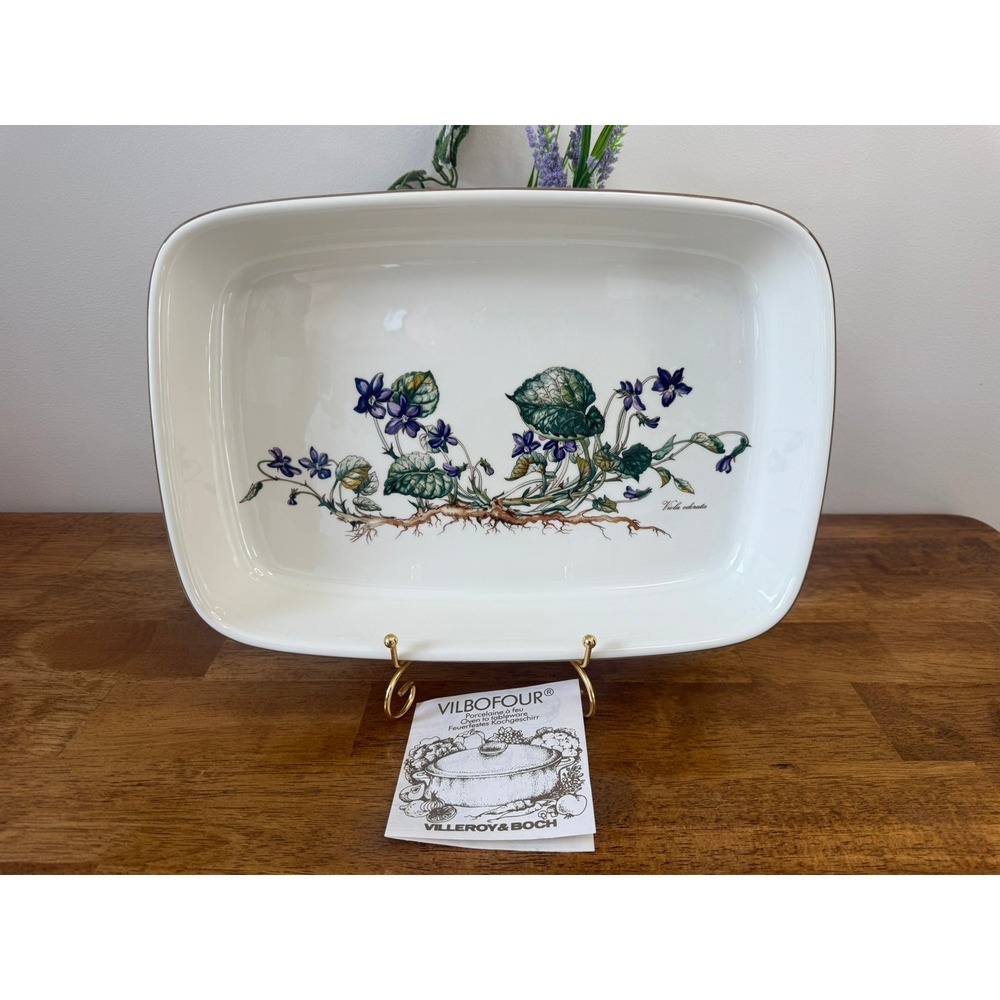 Vintage Villeroy & Boch Botanica Vilbofour Large Oven Table Baking‎ Dish Unused